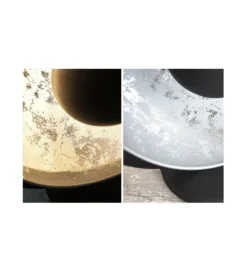 Lampa Studio 40 cm czarno srebrna