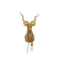 Lampa ścienna ANIMAL GOAT 45 x 74 cm złota