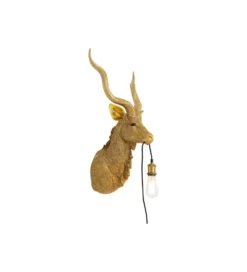 Lampa ścienna ANIMAL GOAT 45 x 74 cm złota