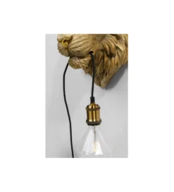 Lampa ścienna ANIMAL TIGER HEAD 34 cm złota