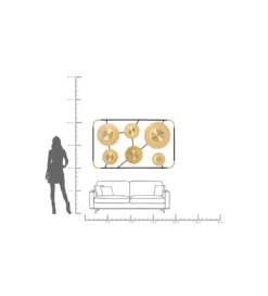 Lampa ścienna DISC 110 x 185 cm złota