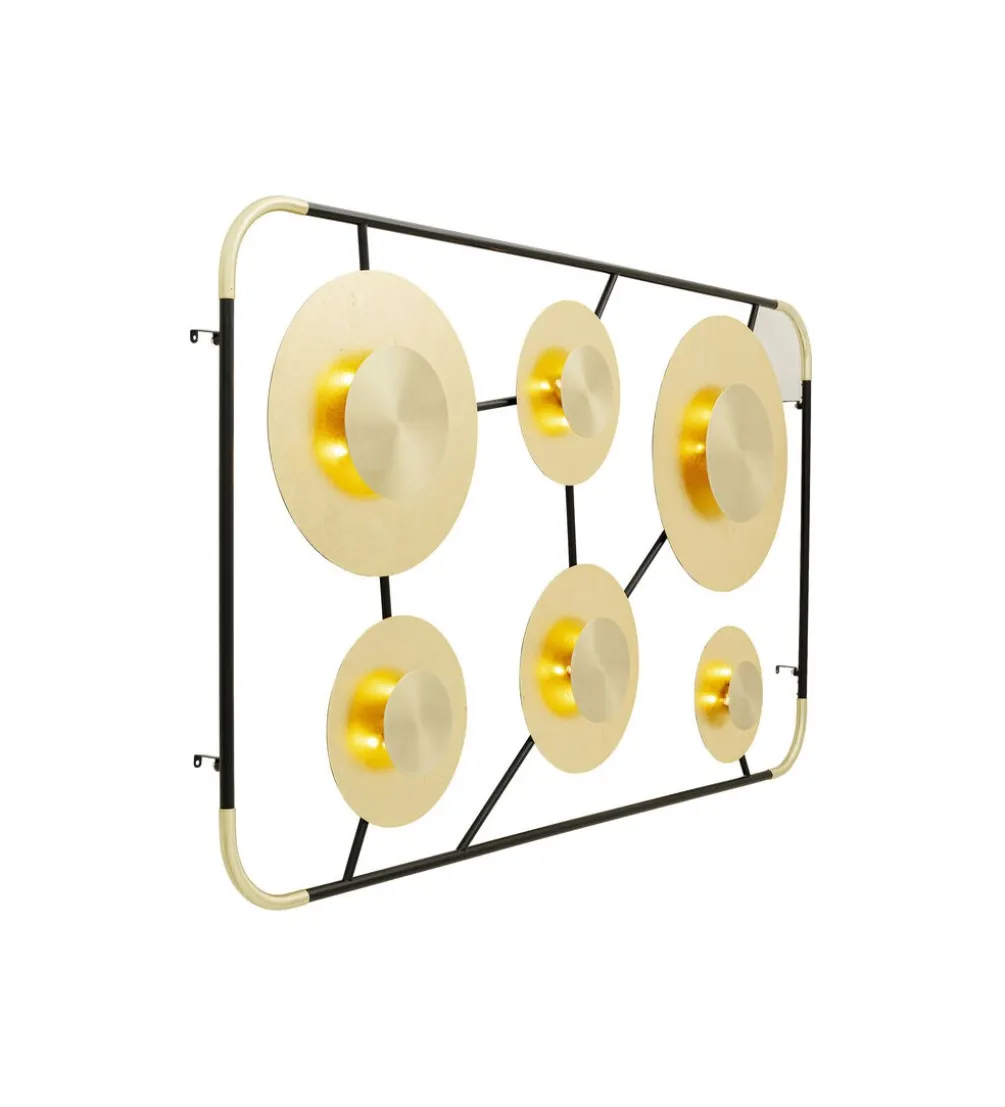 Lampa ścienna DISC 110 x 185 cm złota