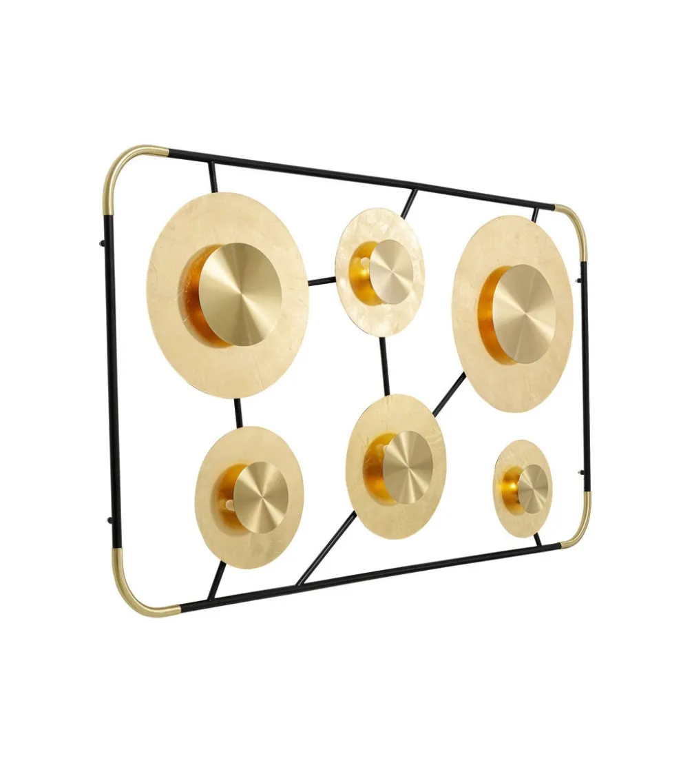 Lampa ścienna DISC 110 x 185 cm złota