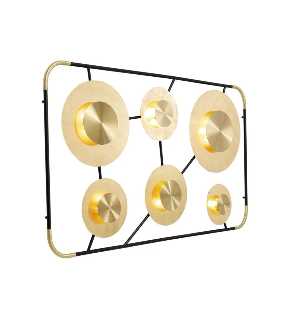 Lampa ścienna DISC 110 x 185 cm złota