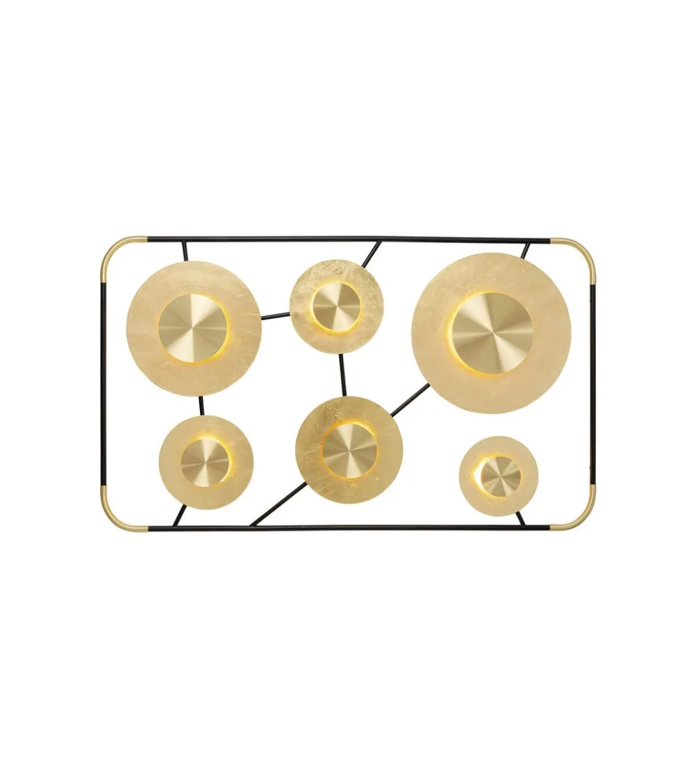 Lampa ścienna DISC 110 x 185 cm złota