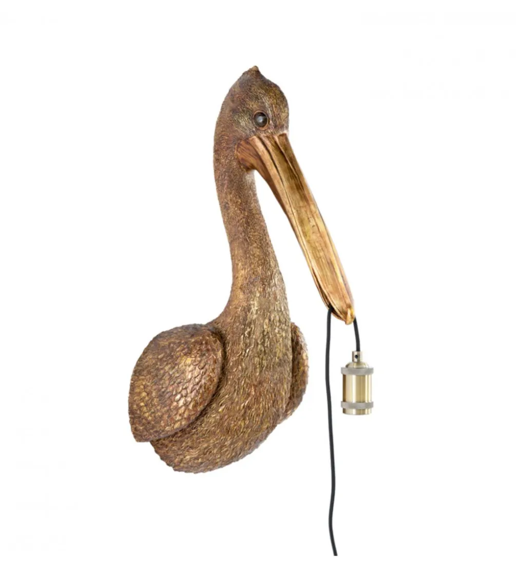 Lampa ścienna PELICAN 63 cm antyczny brąz