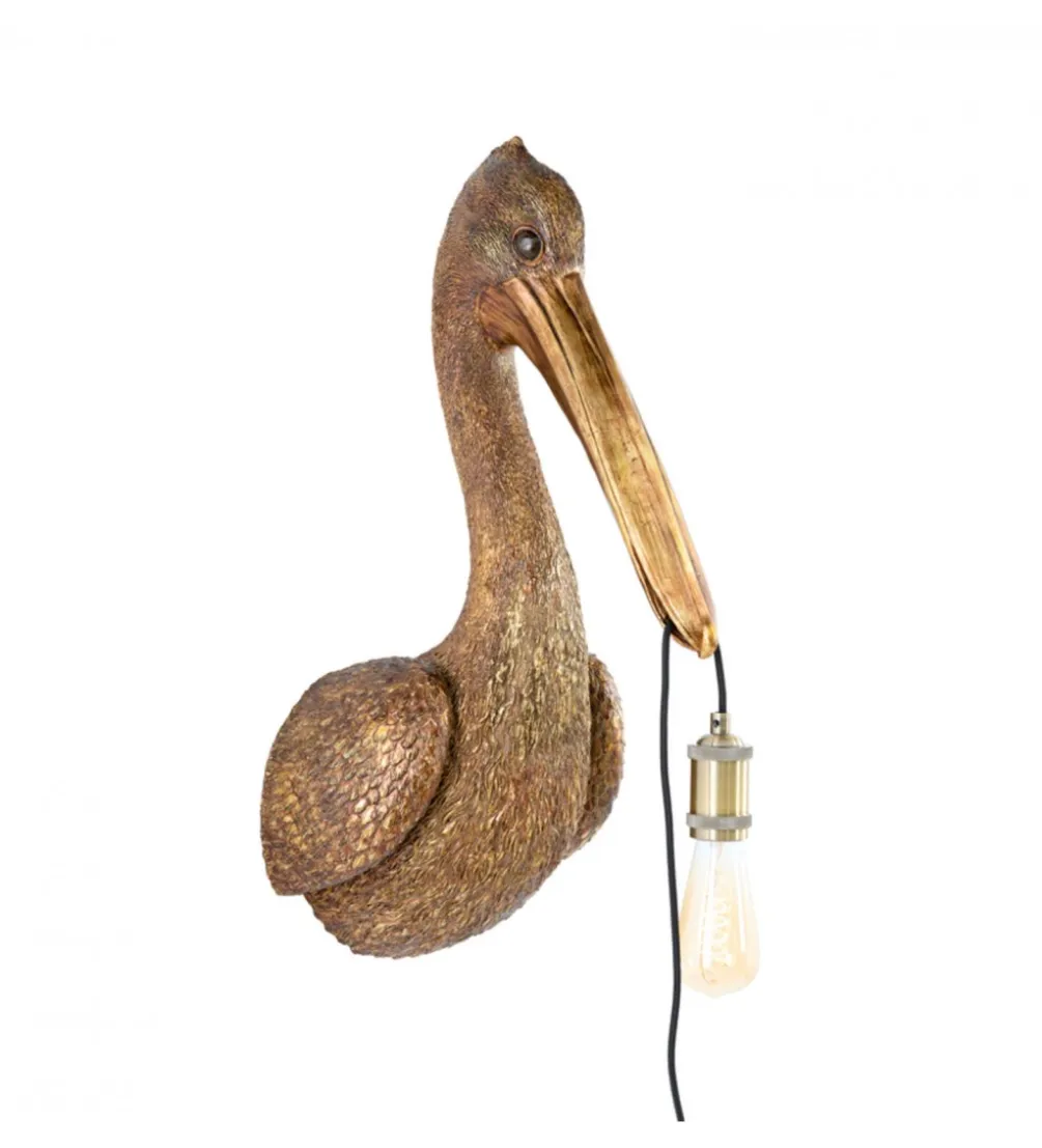 Lampa ścienna PELICAN 63 cm antyczny brąz