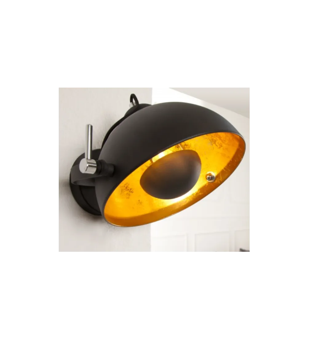 Lampa ścienna Studio czarno złota