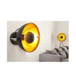 Lampa ścienna Studio czarno złota