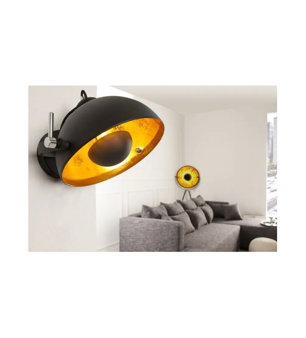 Lampa ścienna Studio czarno złota