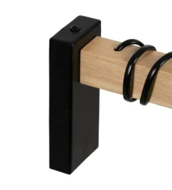 Lampa ścienna VITES 52 cm czarna naturalna