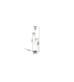 Lampa podłogowa Al capone tre 176 cm złota
