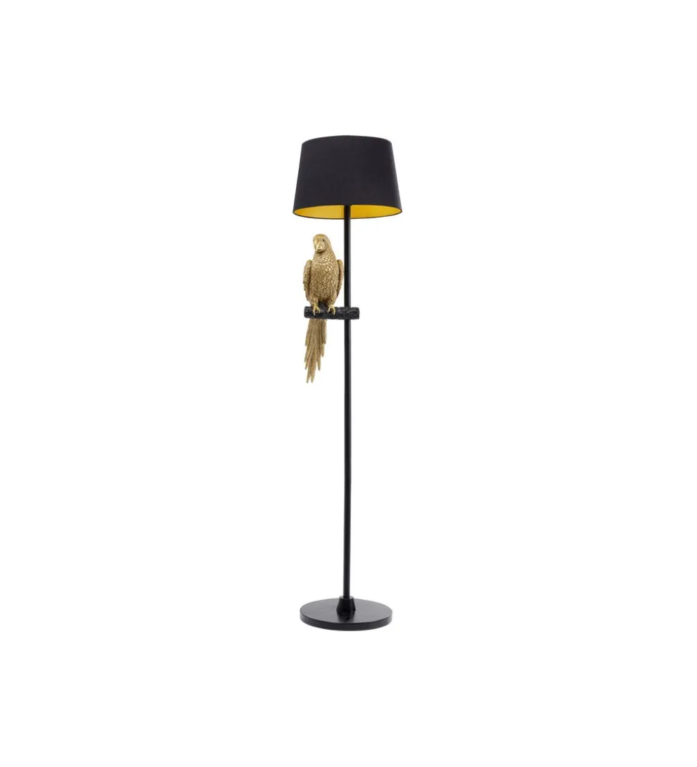 Lampa podłogowa ANIMAL PARROT 176 cm złota