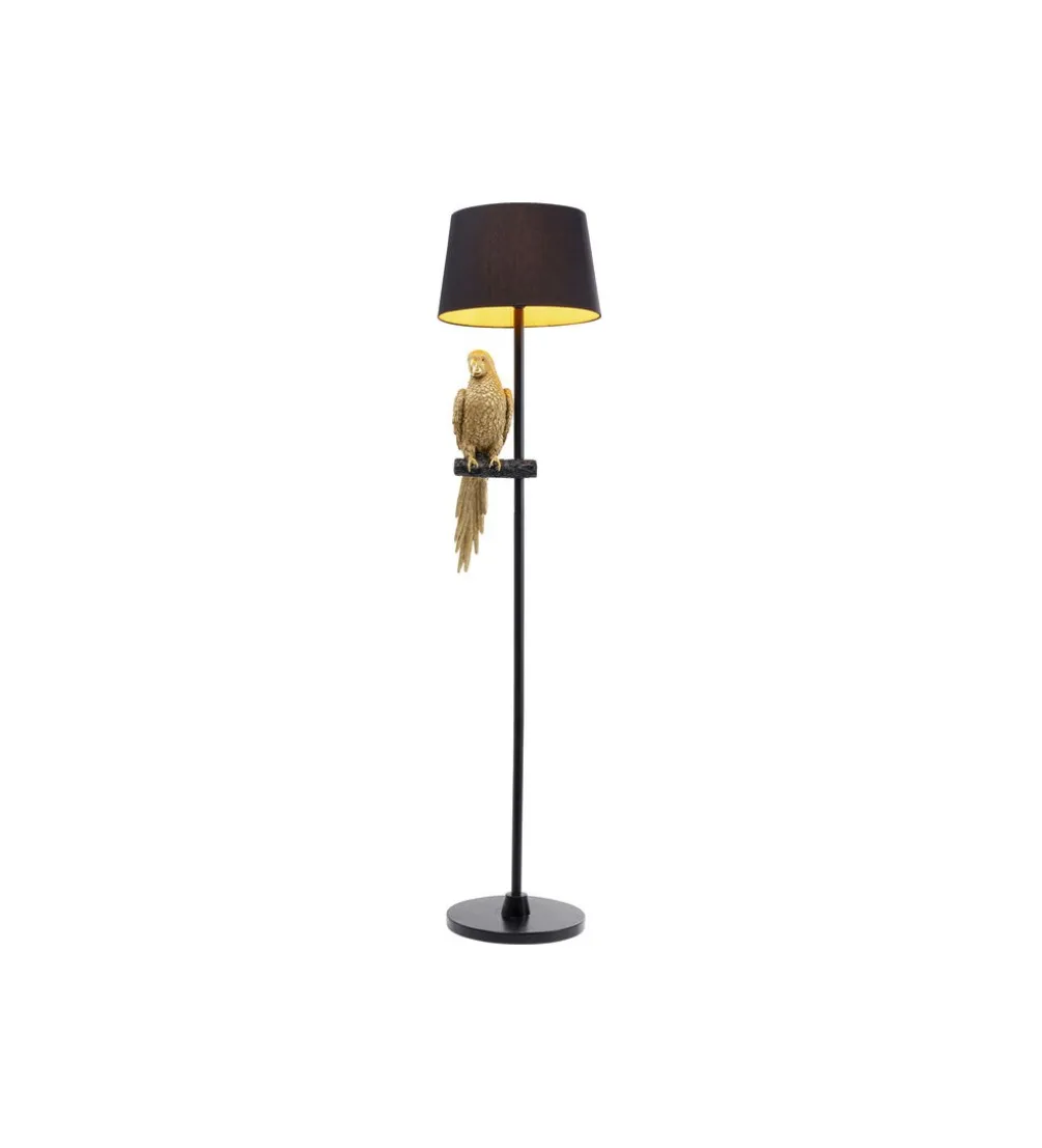 Lampa podłogowa ANIMAL PARROT 176 cm złota