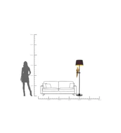 Lampa podłogowa ANIMAL PARROT 176 cm złota