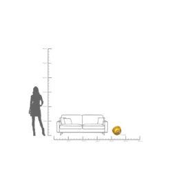 Lampa podłogowa APOLLON 35 cm złota