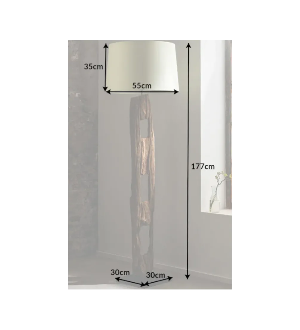 Lampa Podłogowa BARRACUDA 177 cm biała