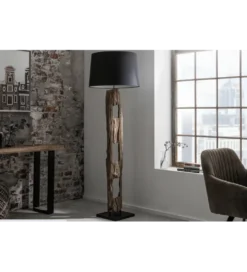 Lampa podłogowa BARRACUDA 177 cm czarna