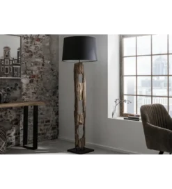 Lampa podłogowa BARRACUDA 177 cm czarna