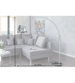 Lampa Podłogowa Big Bow II srebrna