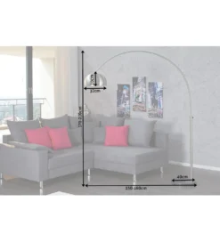 Lampa podłogowa Big Bow II srebrna