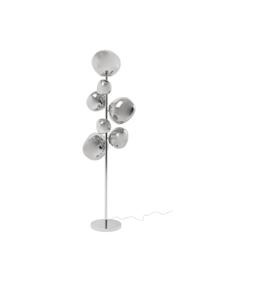 Lampa podłogowa BURBUJA 168 cm srebrna