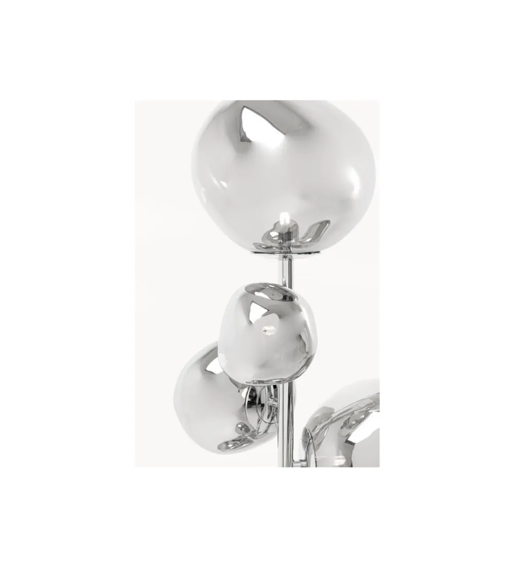 Lampa podłogowa BURBUJA 168 cm srebrna