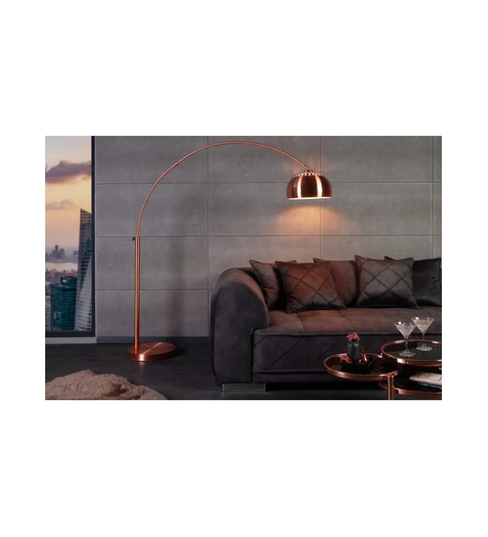 Lampa podłogowa 170-210 cm Big Bow miedziana rególowana