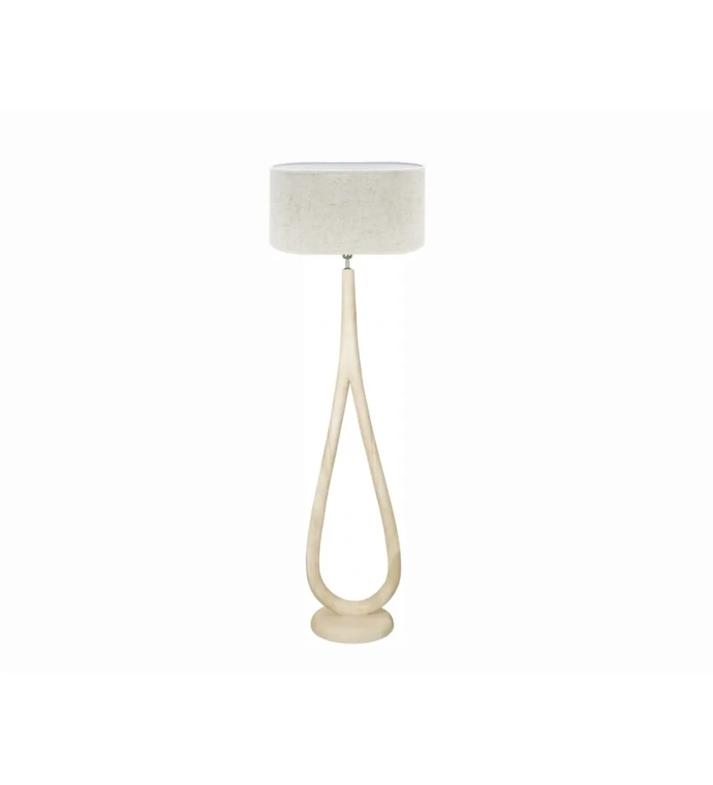 Lampa podłogowa Cronos 60 cm drewno mango