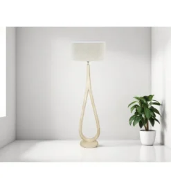 Lampa podłogowa Cronos 60 cm drewno mango