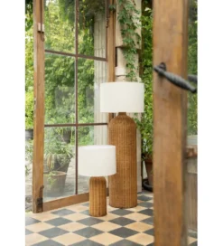 Lampa podłogowa CYLINDER 128 cm naturalna ercu