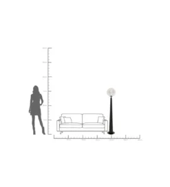 Lampa podłogowa DISCO BALL 163 cm czarna