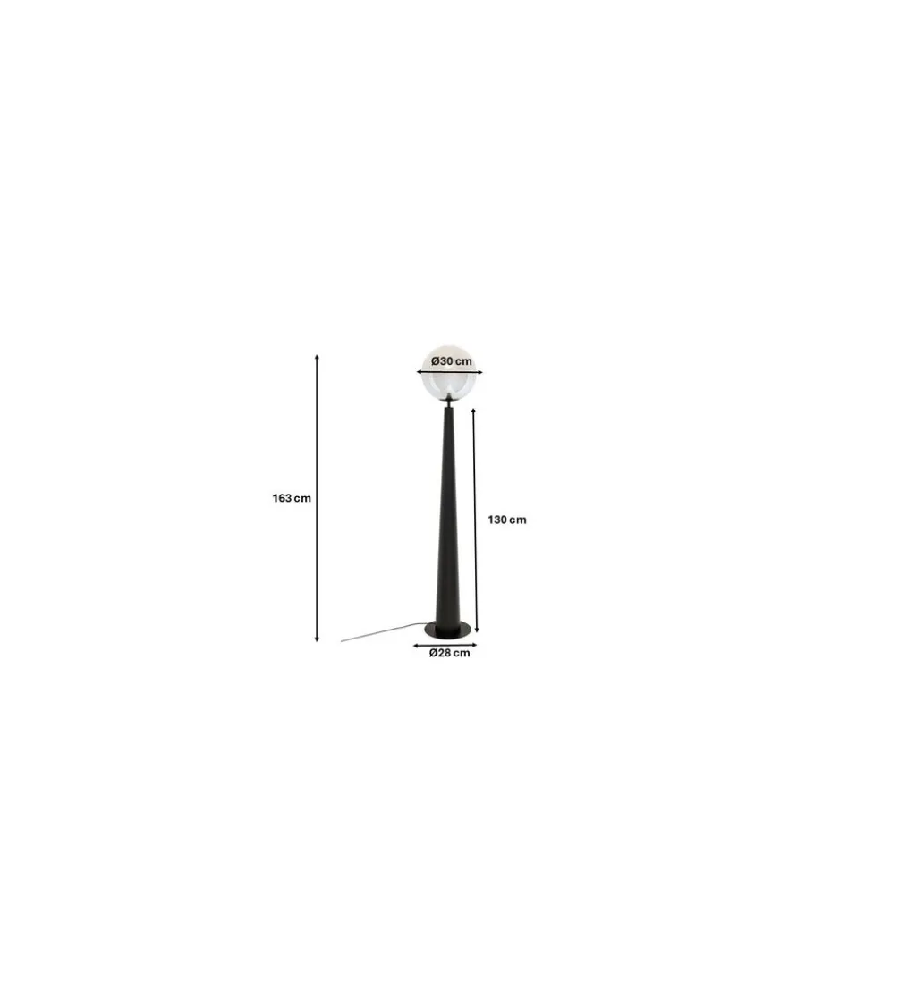 Lampa podłogowa DISCO BALL 163 cm czarna
