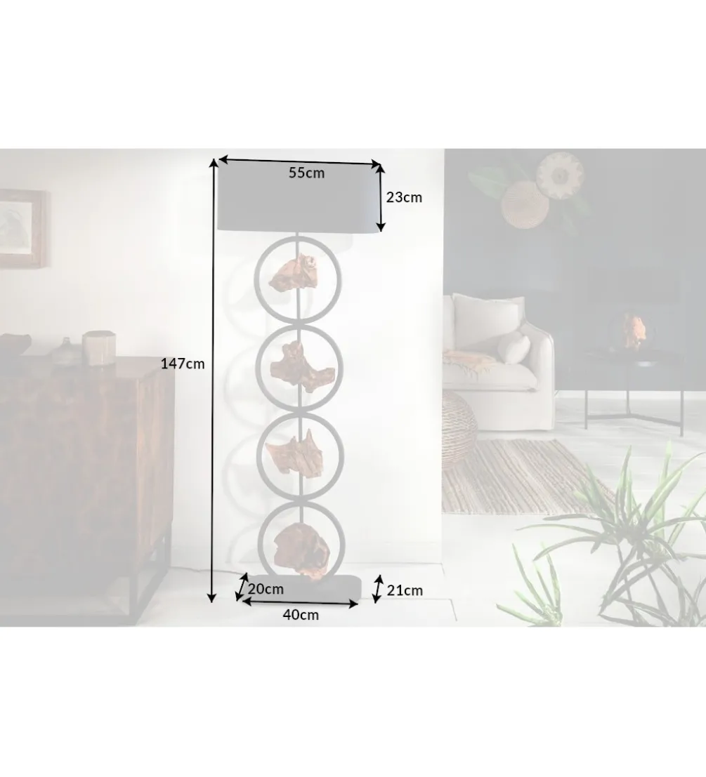Lampa podłogowa Elit 147 cm czarna