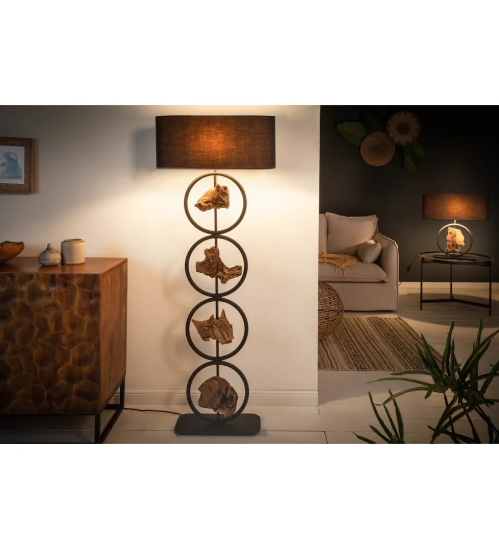 Lampa podłogowa Elit 147 cm czarna
