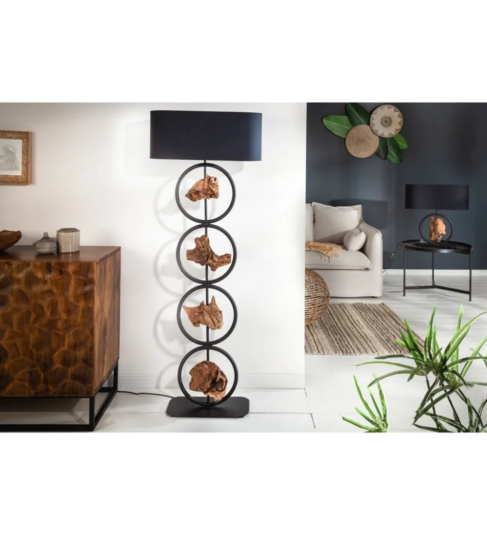 Lampa podłogowa Elit 147 cm czarna