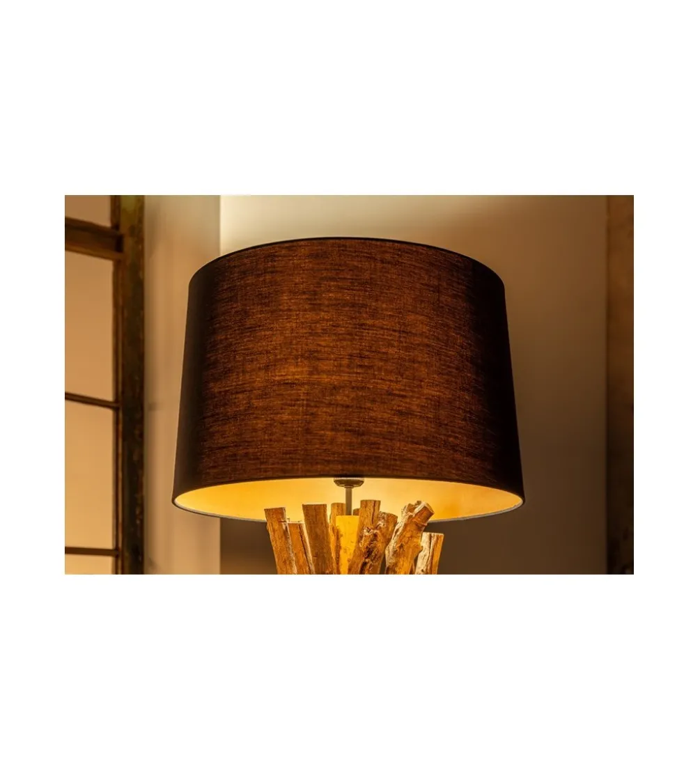 Lampa podłogowa Espel 151 cm drewno teak