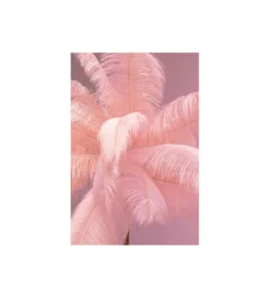 Lampa podłogowa FEATHER PALM 165 Cm Pióra różowa