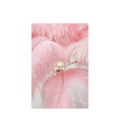 Lampa podłogowa FEATHER PALM 165 Cm  Pióra różowa