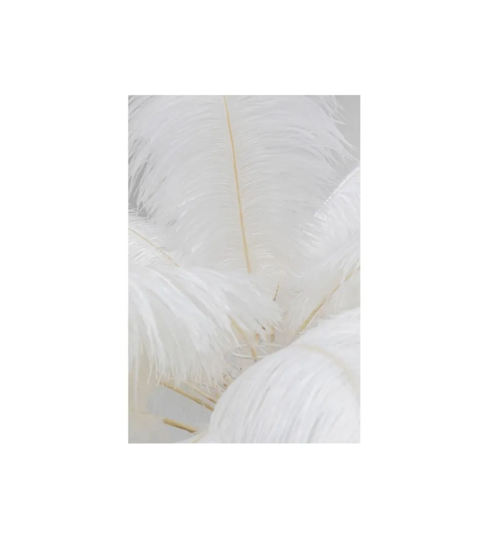 Lampa podłogowa FEATHER PALM 165 Cm Pióra biała