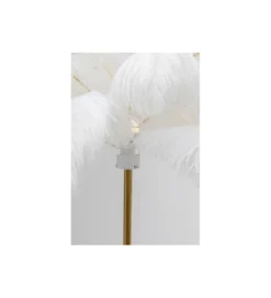 Lampa podłogowa FEATHER PALM 165 Cm Pióra biała