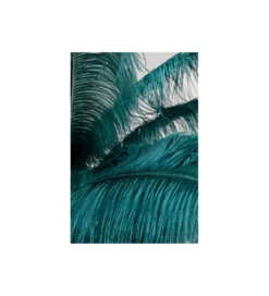 Lampa podłogowa FEATHER PALM 165 cm pióra turkusowa