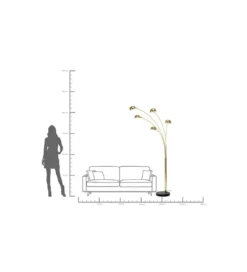 Lampa podłogowa FIVE FINGERS 215 cm złota
