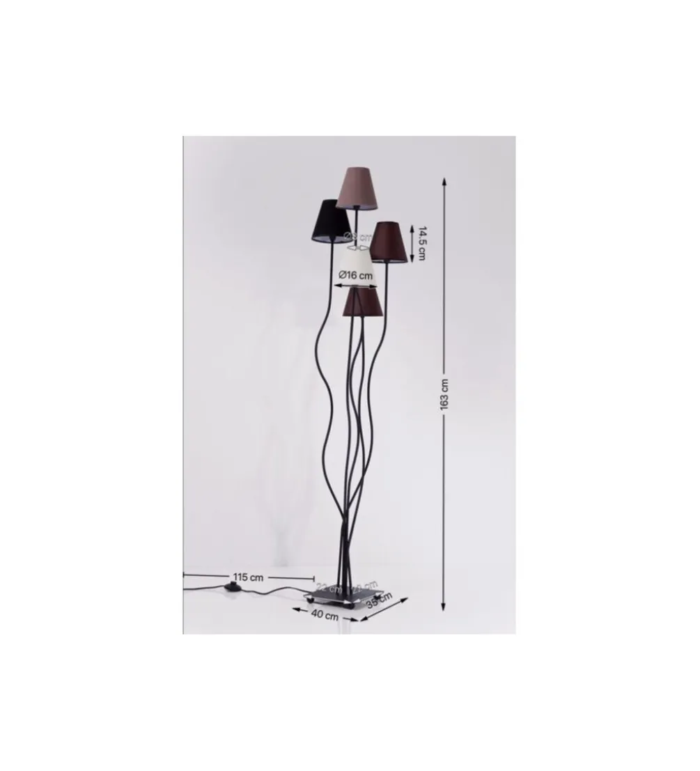 Lampa podłogowa FLEXBLE MOCCA CINQUE 163 cm