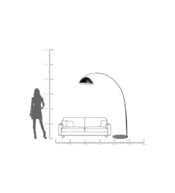 Lampa podłogowa FLIP 220 cm czarna