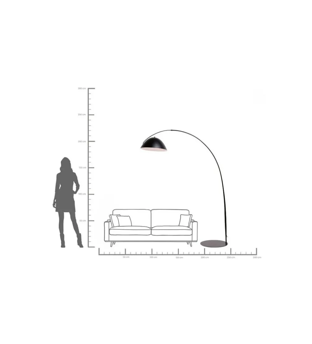 Lampa podłogowa FLIP 220 cm czarna