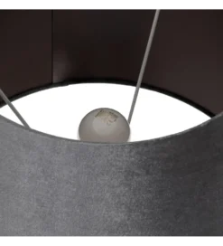 Lampa podłogowa HEMLA 156 cm szklana czarno szara