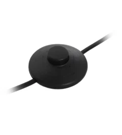 Lampa podłogowa HEMLA 156 cm szklana czarno szara
