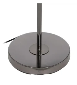 Lampa podłogowa HEMLA 156 cm szklana czarno szara