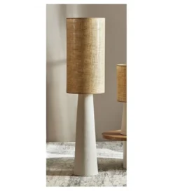Lampa podłogowa HERACLES 143 cm ceramika ratan